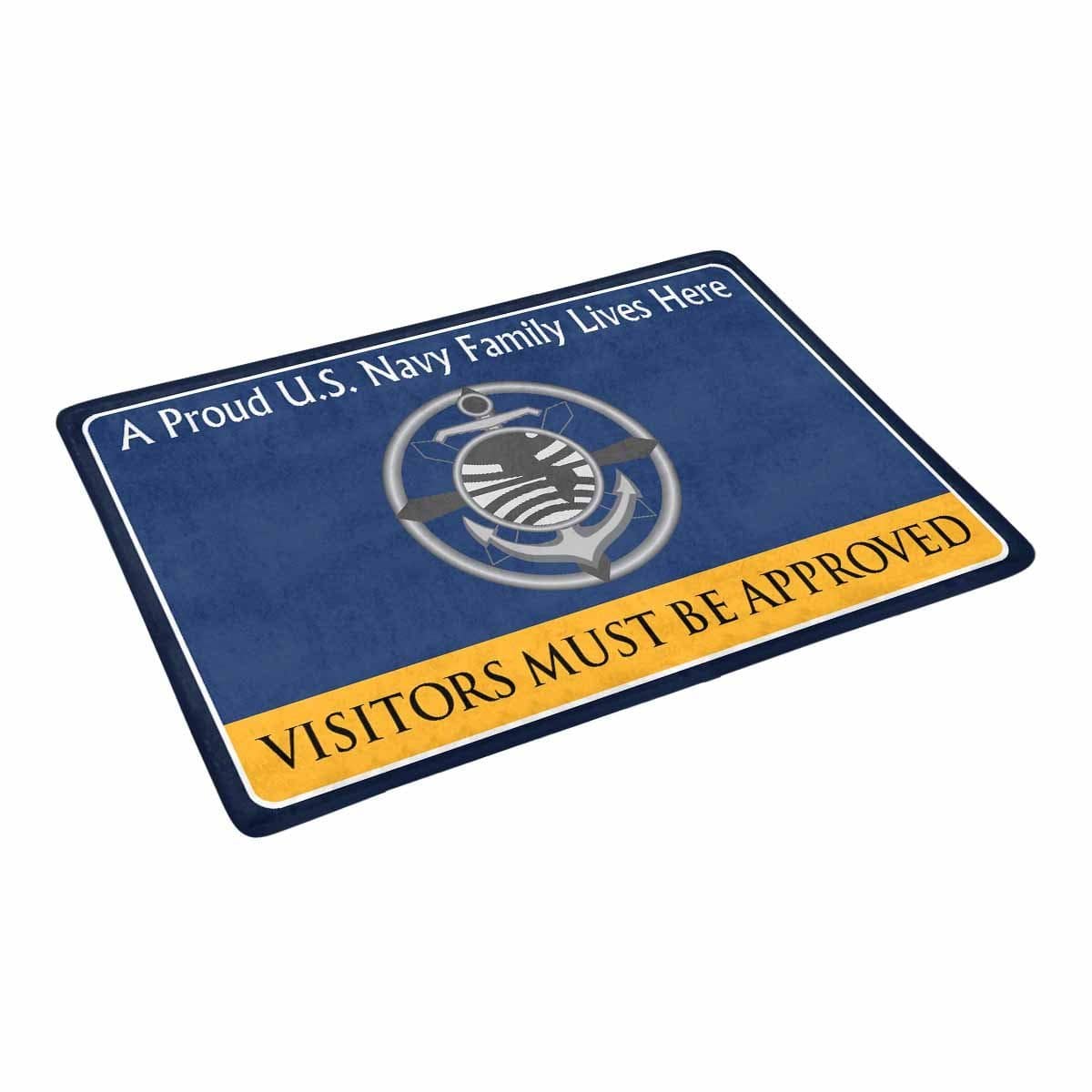 Navy Religious Program Specialist Navy RP Family Doormat - Visitors must be approved (23,6 inches x 15,7 inches)-Doormat-Navy-Rate-Veterans Nation