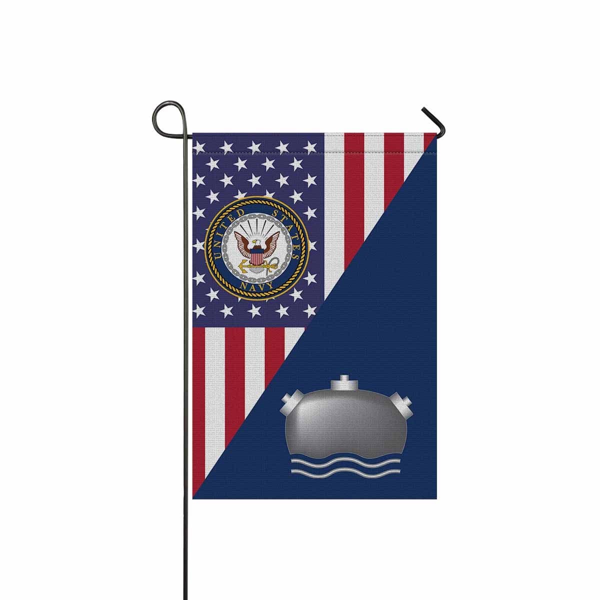 US Navy Mineman Navy MN Garden Flag/Yard Flag 12 inches x 18 inches Twin-Side Printing-GDFlag-Navy-Rate-Veterans Nation