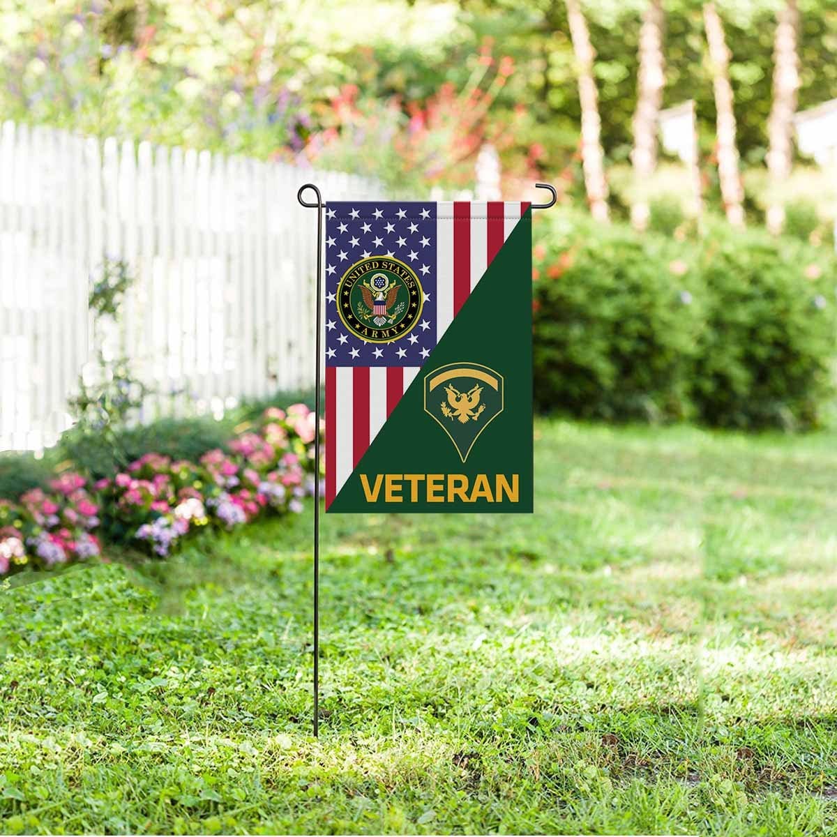 US Army E-5 SPC E5 SP5 Specialist 5 Specialist 2nd Class Veteran Garden Flag/Yard Flag 12 inches x 18 inches Twin-Side Printing-GDFlag-Army-Ranks-Veterans Nation