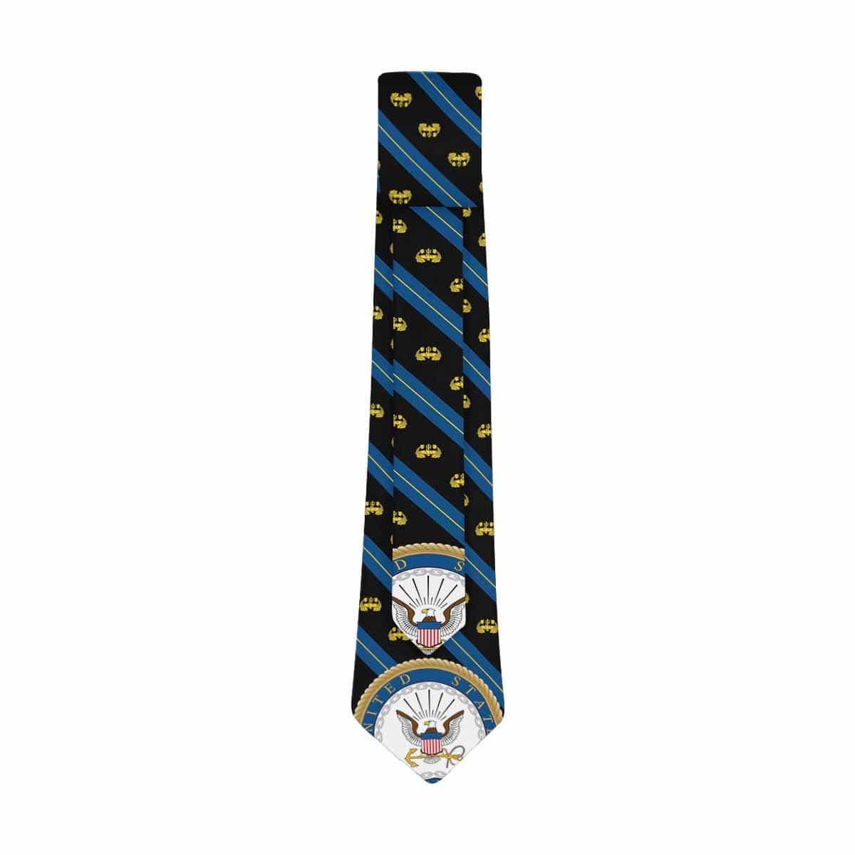 US Navy Deep Submergence Officer Badge Classic Necktie (Two Sides)-Necktie-Navy-Badge-Veterans Nation