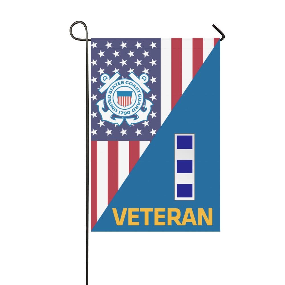 US Coast Guard W-4 Chief Warrant Officer 4 W4 CWO-4 Veteran Garden Flag/Yard Flag 12 inches x 18 inches-GDFlag-USCG-Officer-Veterans Nation