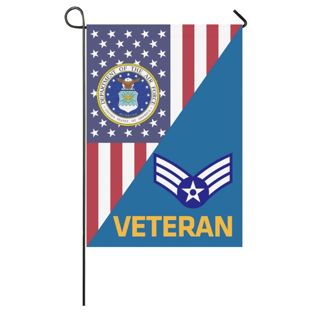 US Air Force E-4 Senior Airman SrA Veteran House Flag 28 inches x 40 inches Twin-Side Printing-HouseFlag-USAF-Ranks-Veterans Nation