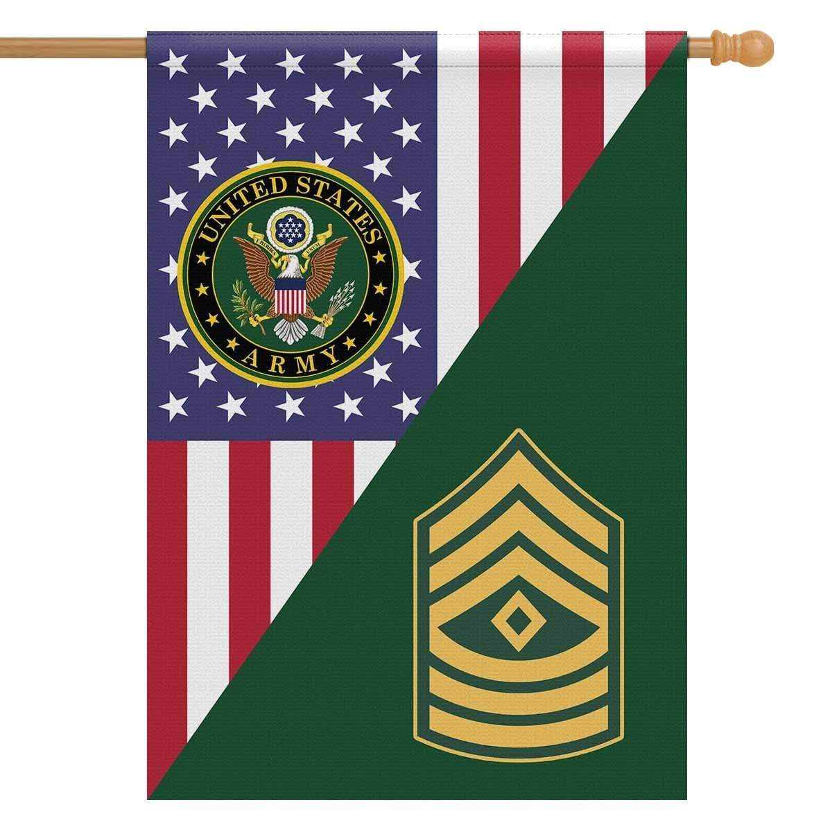 US Army Insignia With America Flag House Flag 28 Inch x 40 Inch Twin-Side Printing-HouseFlag-Army-Veterans Nation