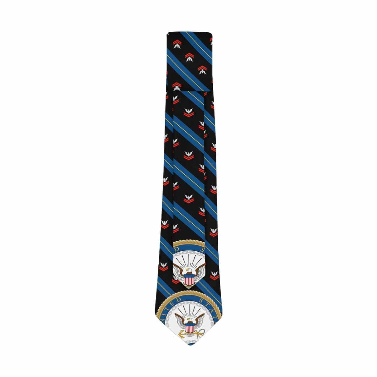 US Navy E-5 Classic Necktie (Two Sides)-Necktie-Navy-Collar-Veterans Nation