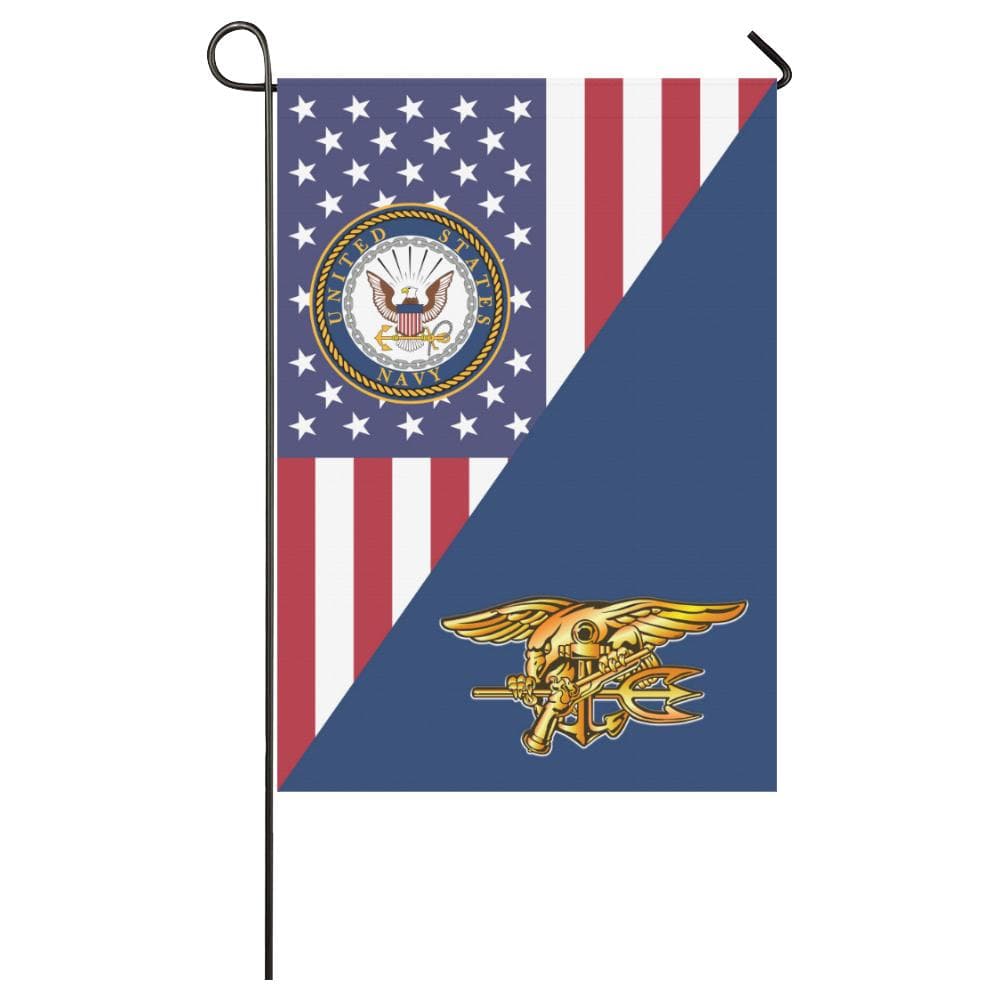 US Navy Special Warfare House Flag 28 inches x 40 inches Twin-Side Printing-HouseFlag-Navy-Badge-Veterans Nation