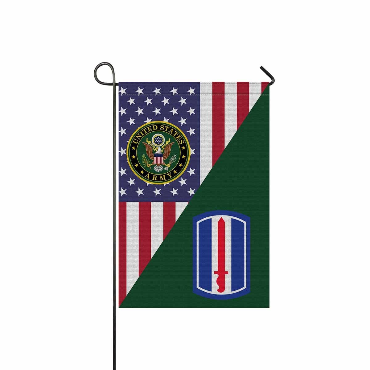 US ARMY 193RD INFANTRY BRIGADE Garden Flag/Yard Flag 12 inches x 18 inches Twin-Side Printing-GDFlag-Army-CSIB-Veterans Nation