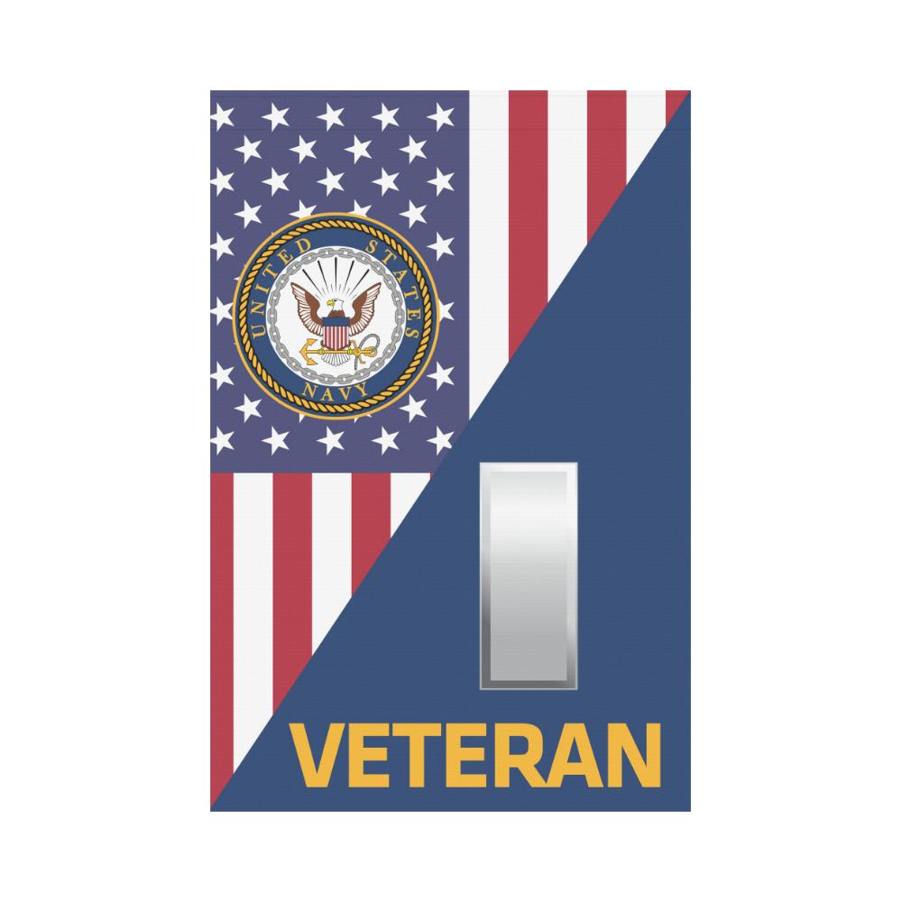 US Navy O-2 Lieutenant Junior Grade O2 Veteran Garden Flag/Yard Flag 12 inches x 18 inches Twin-Side Printing-GDFlag-Navy-Officer-Veterans Nation