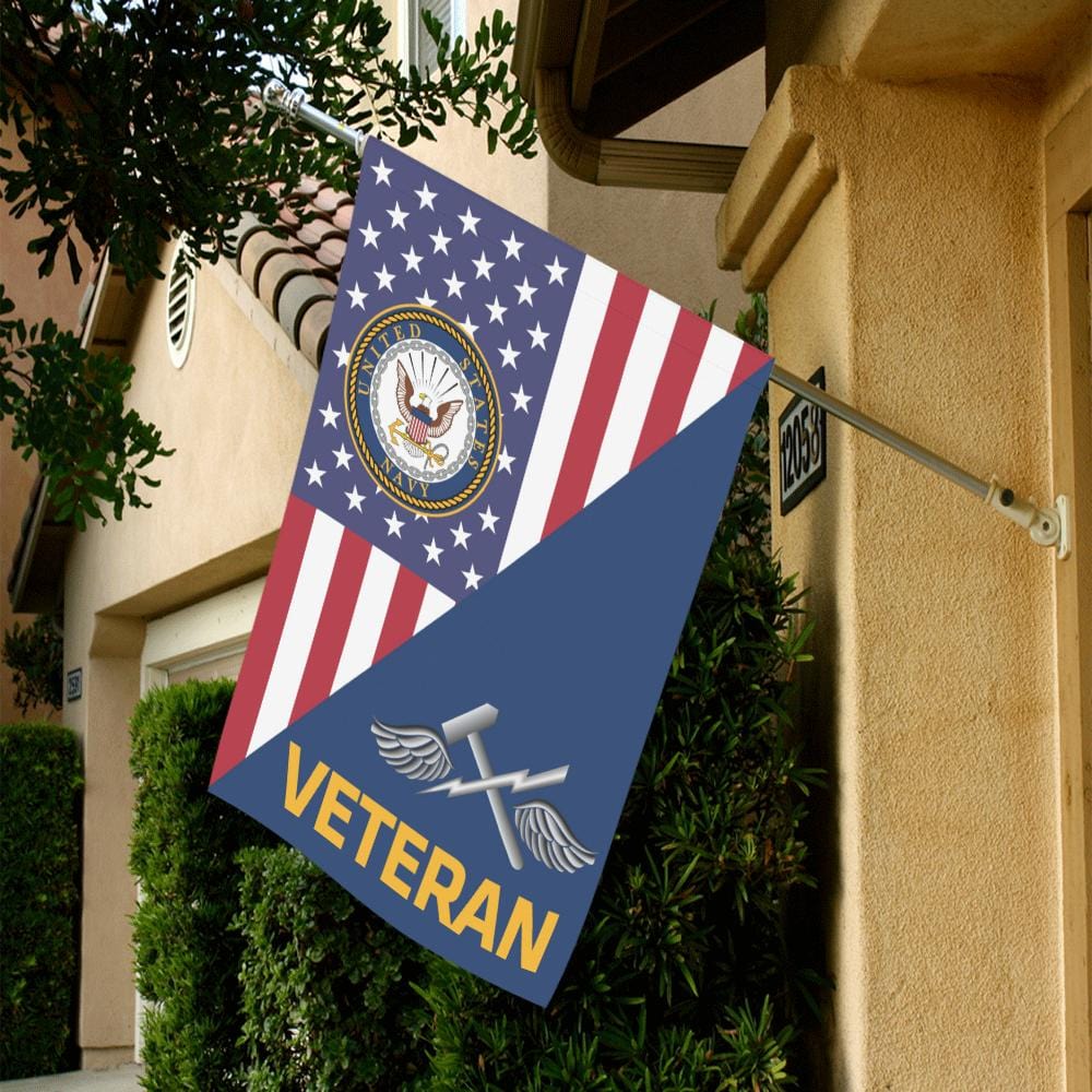 US Navy Aviation Support Equipment Tech Navy AS Veteran House Flag 28 inches x 40 inches Twin-Side Printing-HouseFlag-Navy-Rate-Veterans Nation