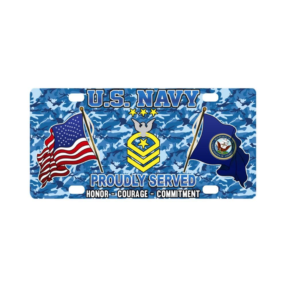 US Navy E-9 Master Chief Petty Officer Of The Navy Classic License Plate-LicensePlate-Navy-Collar-Veterans Nation