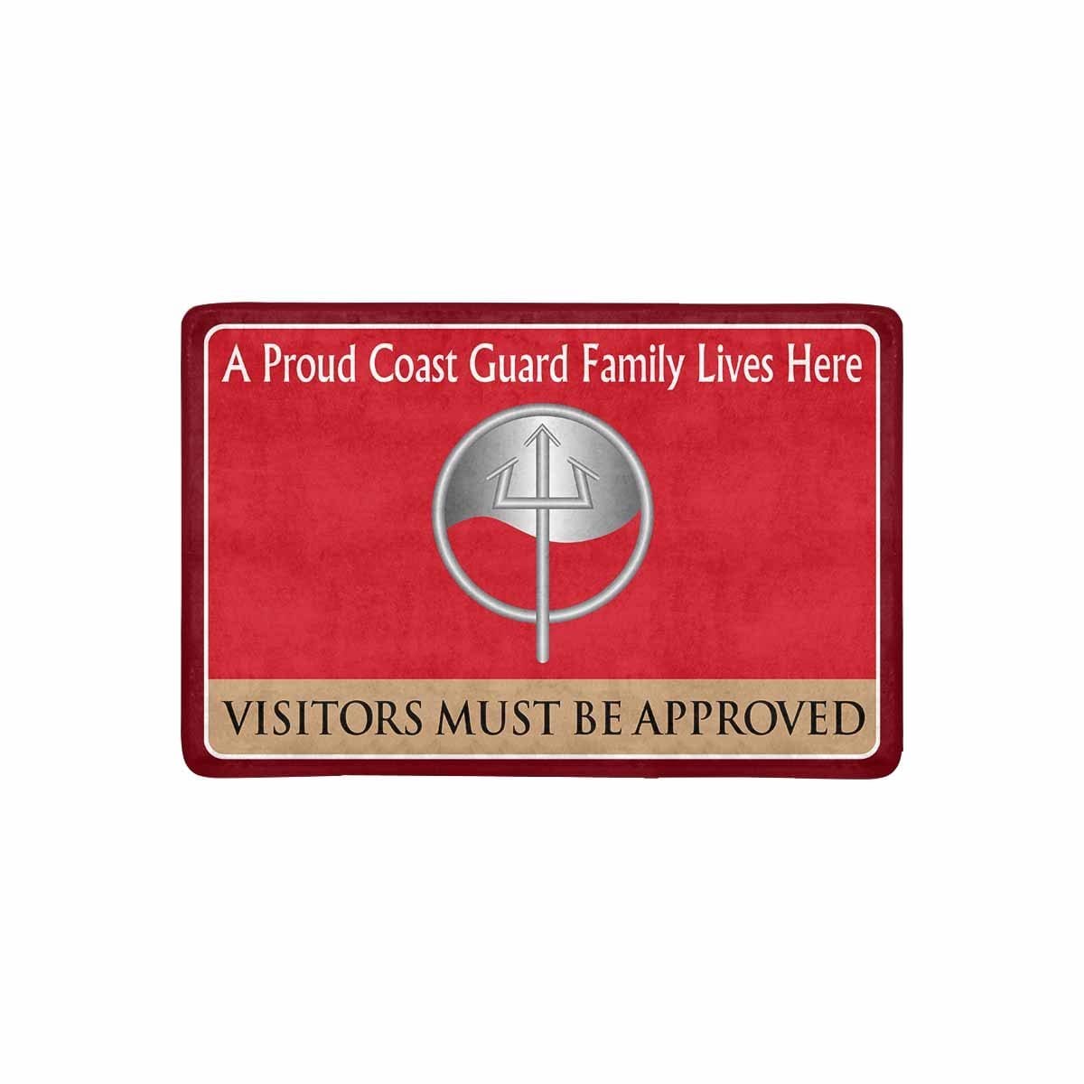 USCG MARINE SCIENCE TECHNICIAN MST Logo Family Doormat - Visitors must be approved (23.6 inches x 15.7 inches)-Doormat-USCG-Rate-Veterans Nation