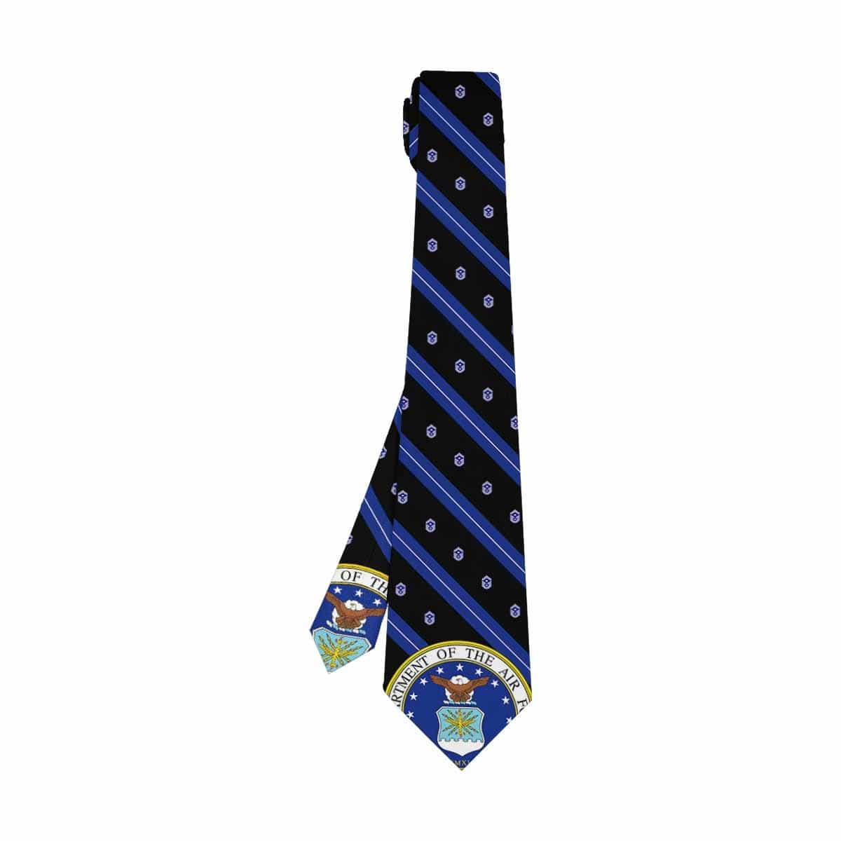 US Air Force E-9 First Sergeant Classic Necktie (Two Sides)-Necktie-USAF-Ranks-Veterans Nation