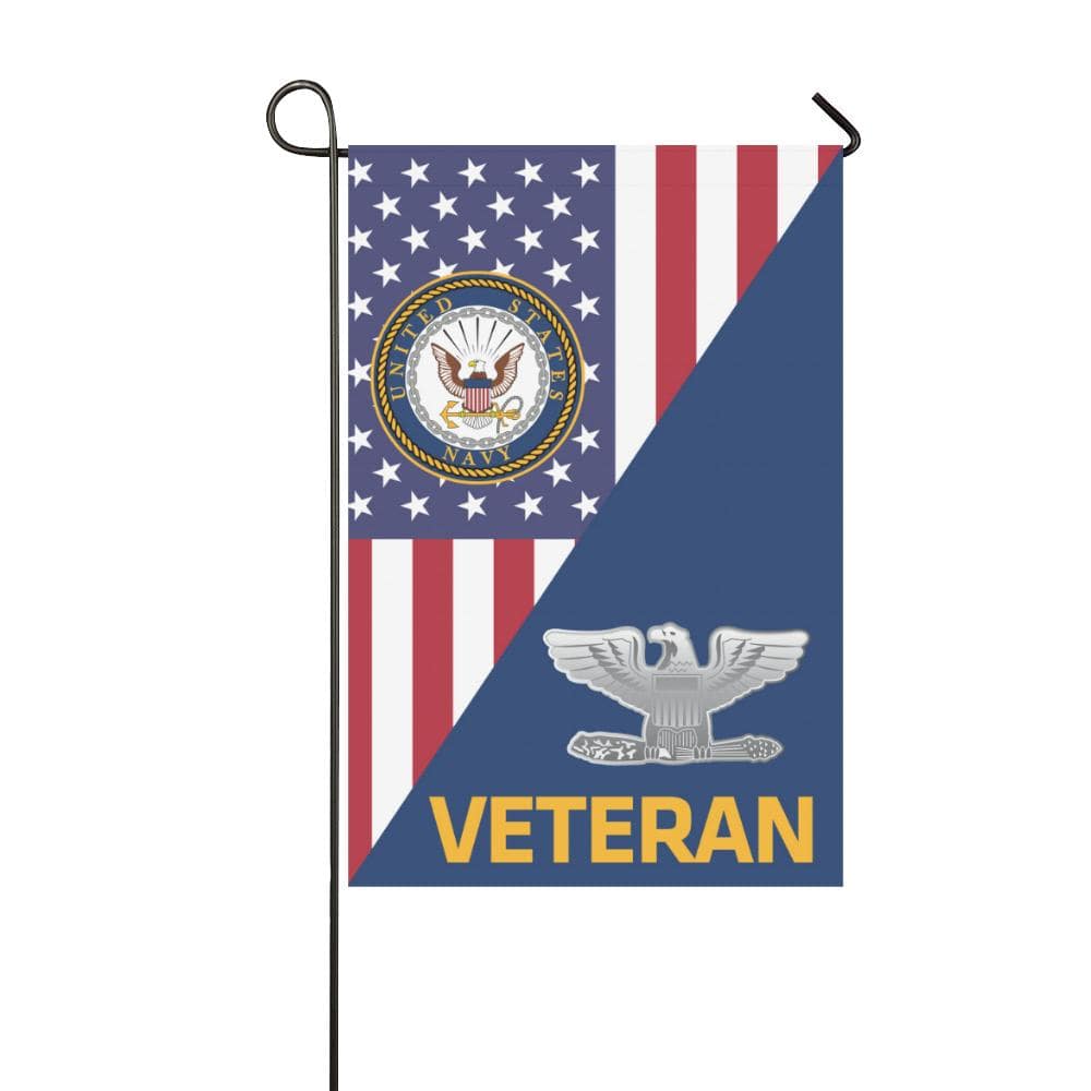 US Navy O-6 Captain O6 CAPT Senior Officer Veteran Garden Flag/Yard Flag 12 inches x 18 inches Twin-Side Printing-GDFlag-Navy-Officer-Veterans Nation