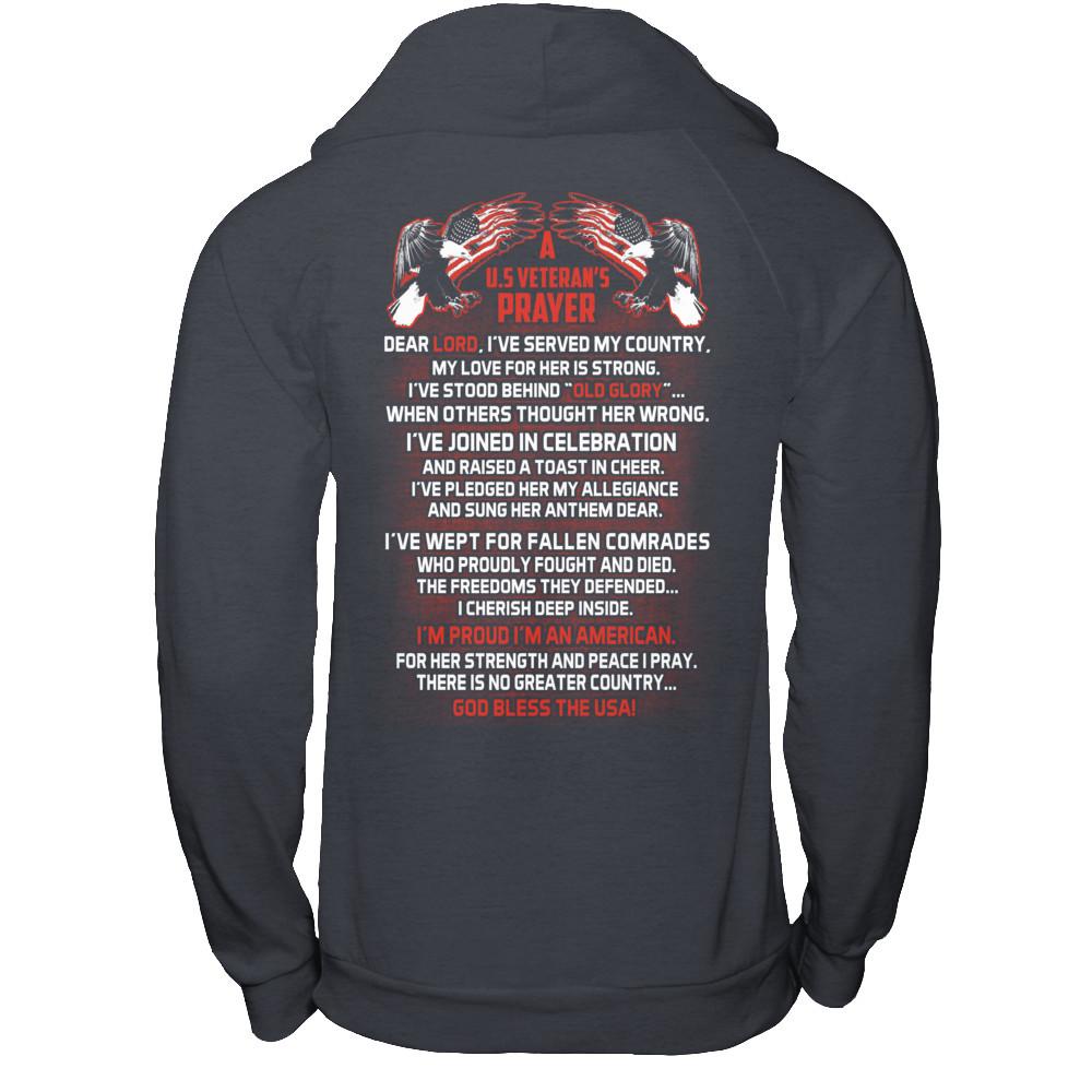 Military T-Shirt "US Veteran's Prayer"-TShirt-General-Veterans Nation