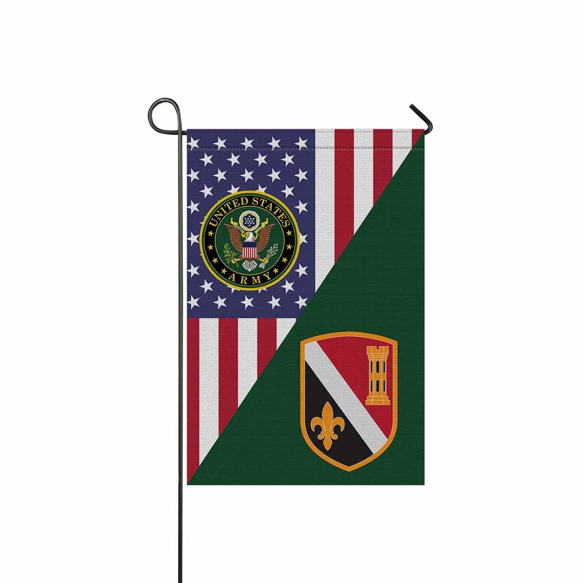 US ARMY 225TH ENGINEER BRIGADE Garden Flag/Yard Flag 12 inches x 18 inches Twin-Side Printing-GDFlag-Army-CSIB-Veterans Nation