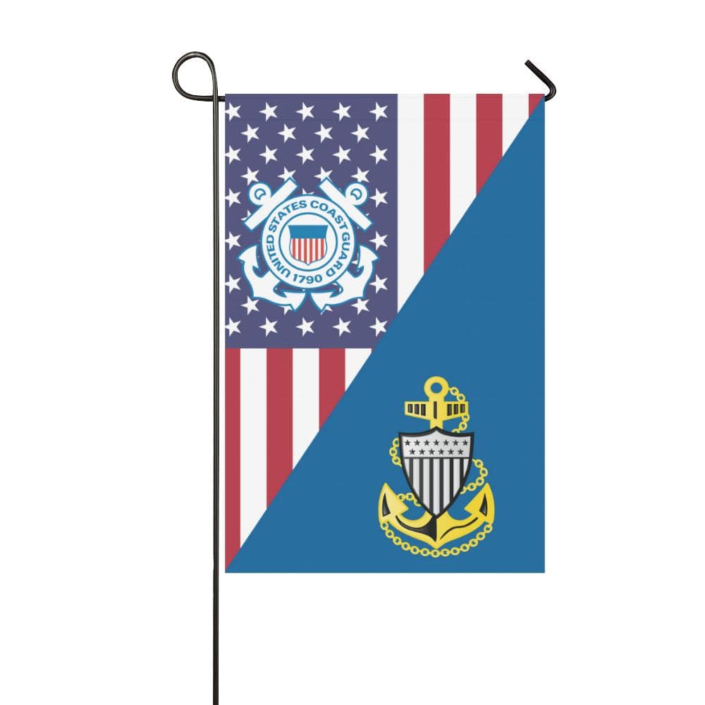 US Coast Guard E-7 Chief Petty Officer E7 CPO Garden Flag/Yard Flag 12 inches x 18 inches Twin-Side Printing-GDFlag-USCG-Collar-Veterans Nation