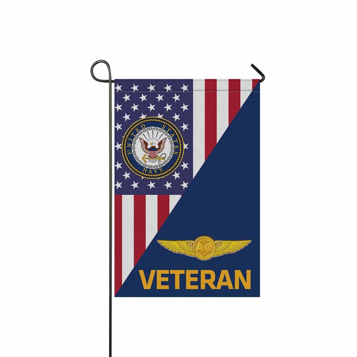 US Navy Naval Aircrew Warfare Specialist Veteran Garden Flag/Yard Flag 12 inches x 18 inches Twin-Side Printing-GDFlag-Navy-Badge-Veterans Nation