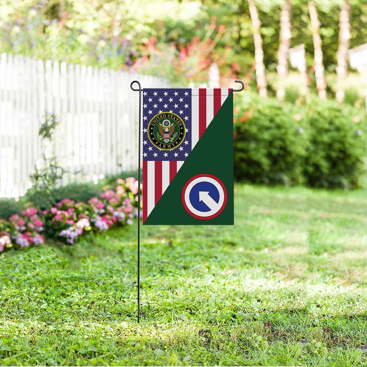 US ARMY 1ST SUSTAINMENT COMMAND Garden Flag/Yard Flag 12 inches x 18 inches Twin-Side Printing-GDFlag-Army-CSIB-Veterans Nation