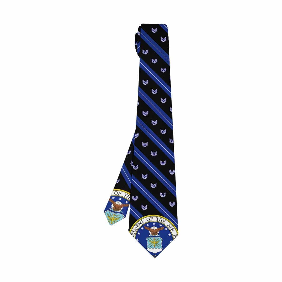 US Air Force E-6 Classic Necktie (Two Sides)-Necktie-USAF-Ranks-Veterans Nation