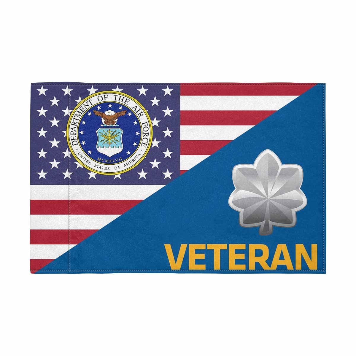 US Air Force O-5 Veteran Motorcycle Flag 9" x 6" Twin-Side Printing D01-MotorcycleFlag-USAF-Veterans Nation