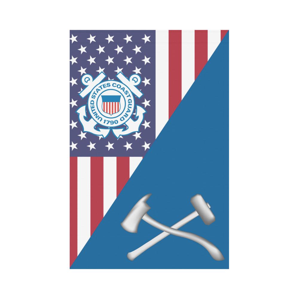 US Coast Guard Damage Controlman DC Garden Flag/Yard Flag 12 inches x 18 inches-GDFlag-USCG-Rate-Veterans Nation