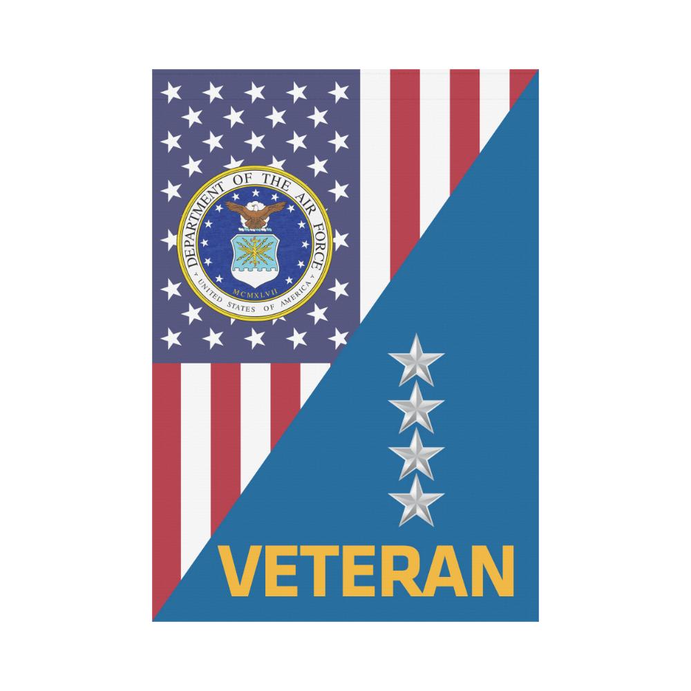 US Air Force O-10 General Gen O10 General Officer Veteran House Flag 28 inches x 40 inches Twin-Side Printing-HouseFlag-USAF-Ranks-Veterans Nation