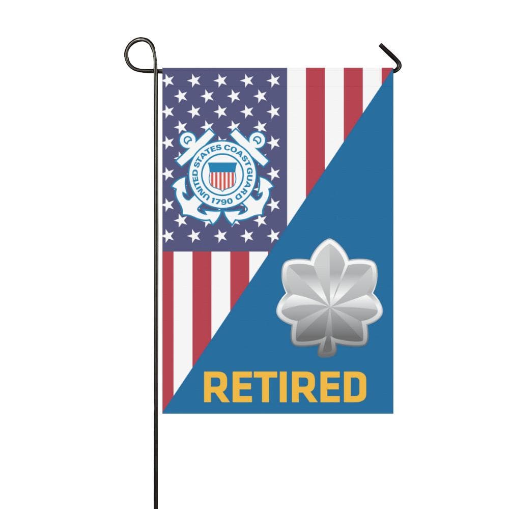 US Coast Guard O-5 Commander O5 CDR Senior Officer Retired Garden Flag/Yard Flag 12 inches x 18 inches-GDFlag-USCG-Officer-Veterans Nation