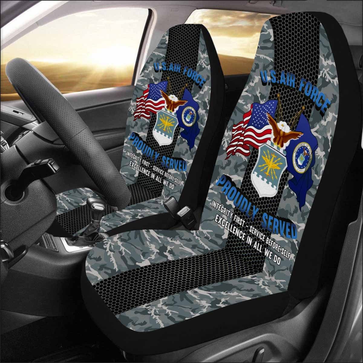 US Air Force Logo - Car Seat Covers (Set of 2)-SeatCovers-USAF-Logo-Veterans Nation