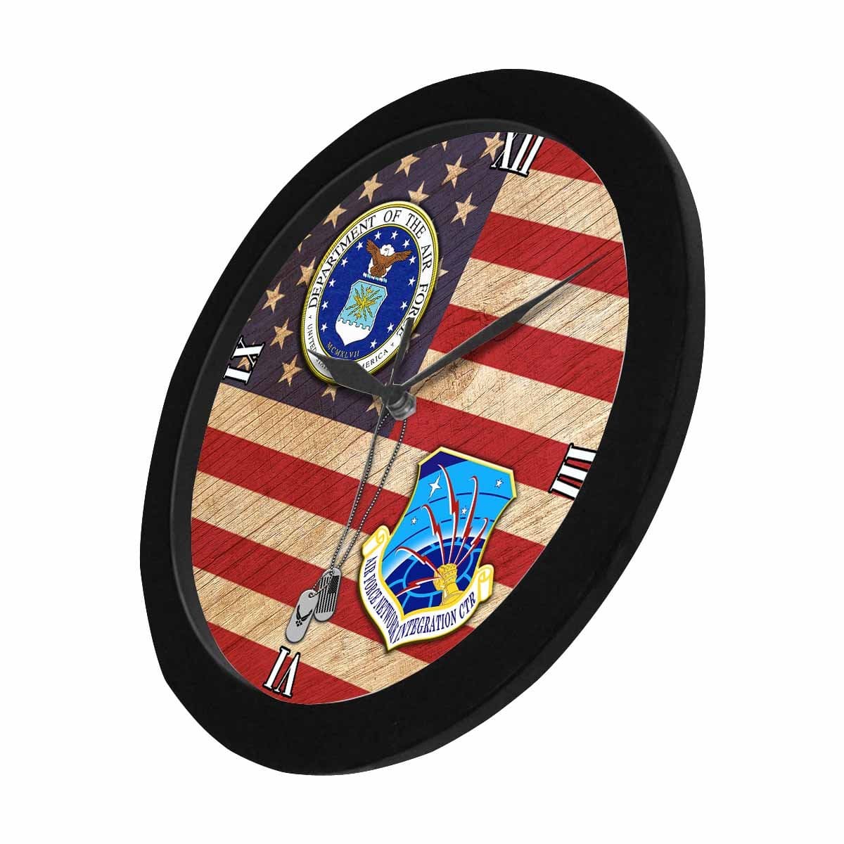 US Air Force Communications Command Wall Clock-WallClocks-USAF-Shield-Veterans Nation