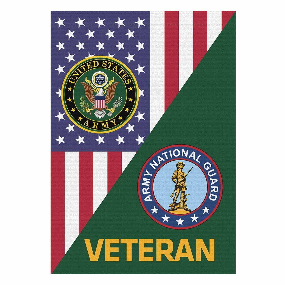 US Army National Guard Veteran House Flag 28 Inch x 40 Inch Twin-Side Printing-HouseFlag-Army-Branch-Veterans Nation