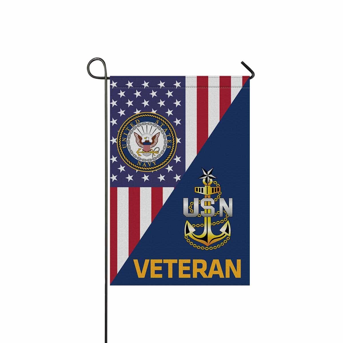 US Navy E-8 Senior Chief Petty Officer E8 SCPO Senior Noncommissioned Officer Collar Device Veteran Garden Flag/Yard Flag 12 inches x 18 inches Twin-Side Printing-GDFlag-Navy-Collar-Veterans Nation