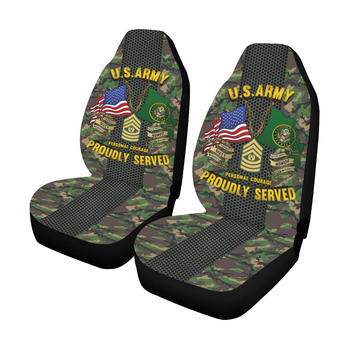 US Army E-9 Command Sergeant Major E9 CSM Noncommissioned Officer Car Seat Covers (Set of 2)-SeatCovers-Army-Ranks-Veterans Nation