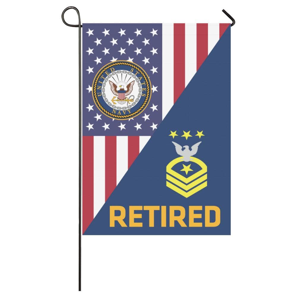 US Navy E-9 Master Chief Petty Officer Of The Navy E9 MCPON Collar Device Retired House Flag 28 inches x 40 inches Twin-Side Printing-HouseFlag-Navy-Collar-Veterans Nation