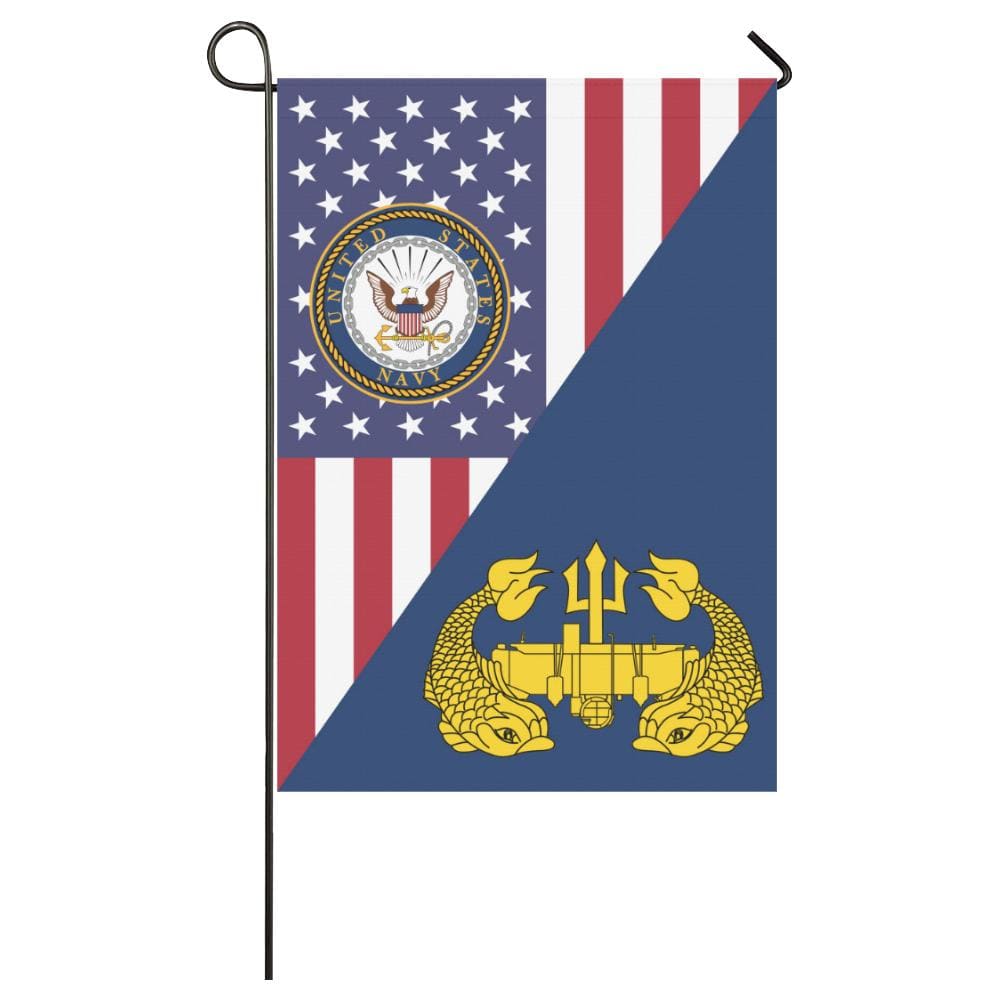 US Navy Deep Submergence Officer Badge House Flag 28 inches x 40 inches Twin-Side Printing-HouseFlag-Navy-Badge-Veterans Nation