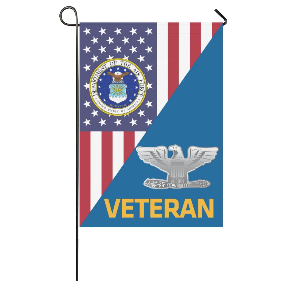 US Air Force O-6 Colonel Col O6 Field Officer Veteren House Flag 28 inches x 40 inches Twin-Side Printing-HouseFlag-USAF-Ranks-Veterans Nation