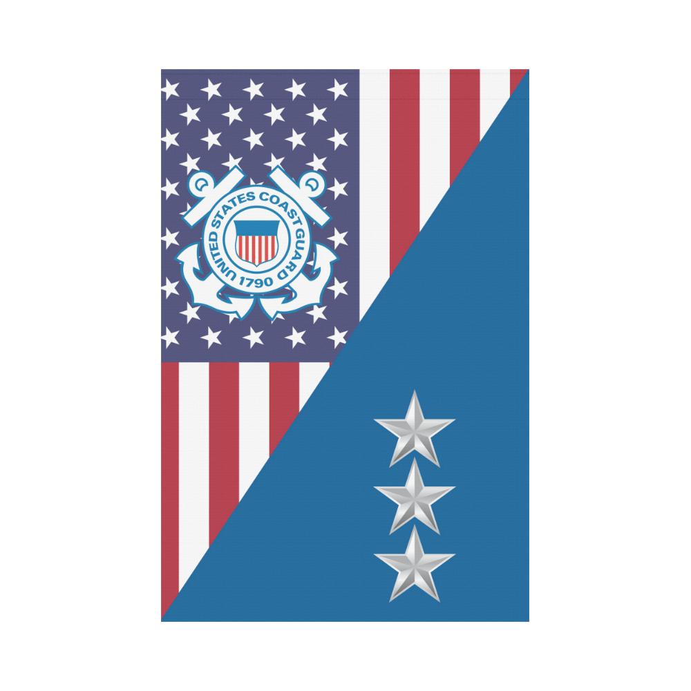 US Coast Guard O-9 Vice Admiral O9 VADM Garden Flag/Yard Flag 12 inches x 18 inches-GDFlag-USCG-Officer-Veterans Nation