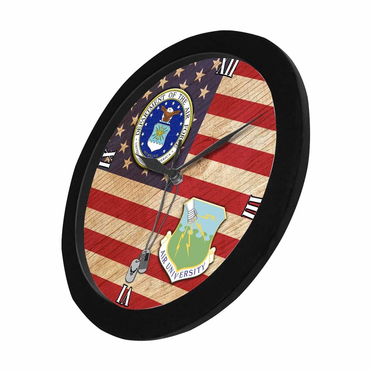 US Air Force Air University Wall Clock-WallClocks-USAF-Shield-Veterans Nation