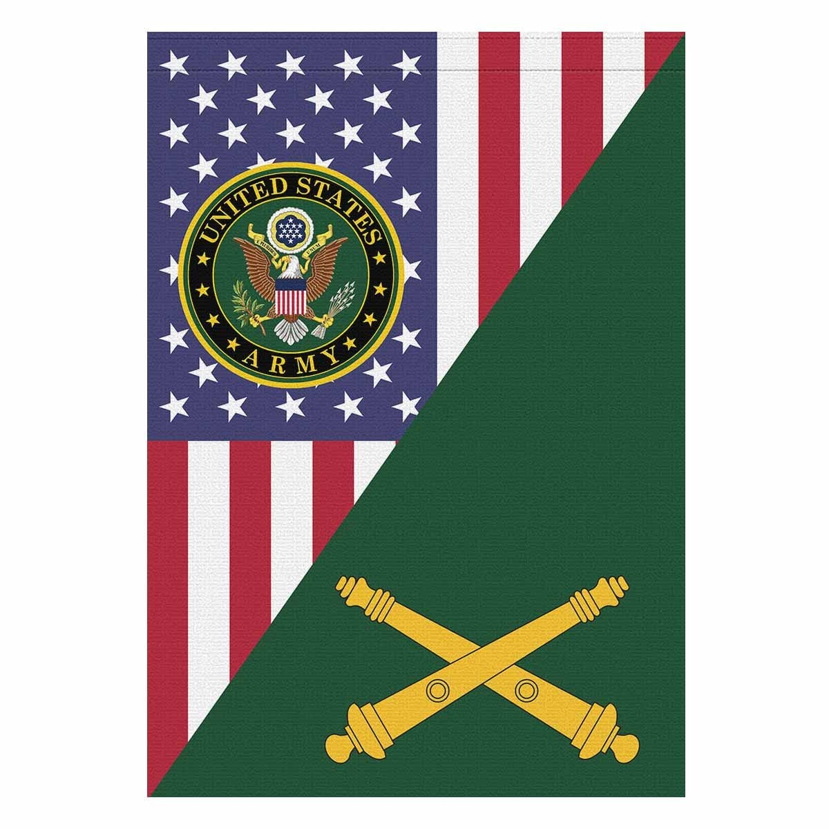 US Army Field Artillery House Flag 28 Inch x 40 Inch Twin-Side Printing-HouseFlag-Army-Branch-Veterans Nation