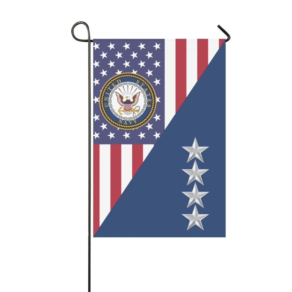 US Navy O-10 Admiral O10 ADM Flag Officer Garden Flag/Yard Flag 12 inches x 18 inches Twin-Side Printing-GDFlag-Navy-Officer-Veterans Nation