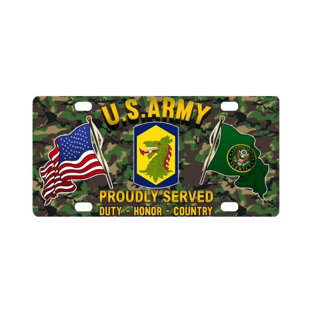 US ARMY 404 MANEUVER ENHANCEMENT BRIGADE- Classic License Plate-LicensePlate-Army-CSIB-Veterans Nation