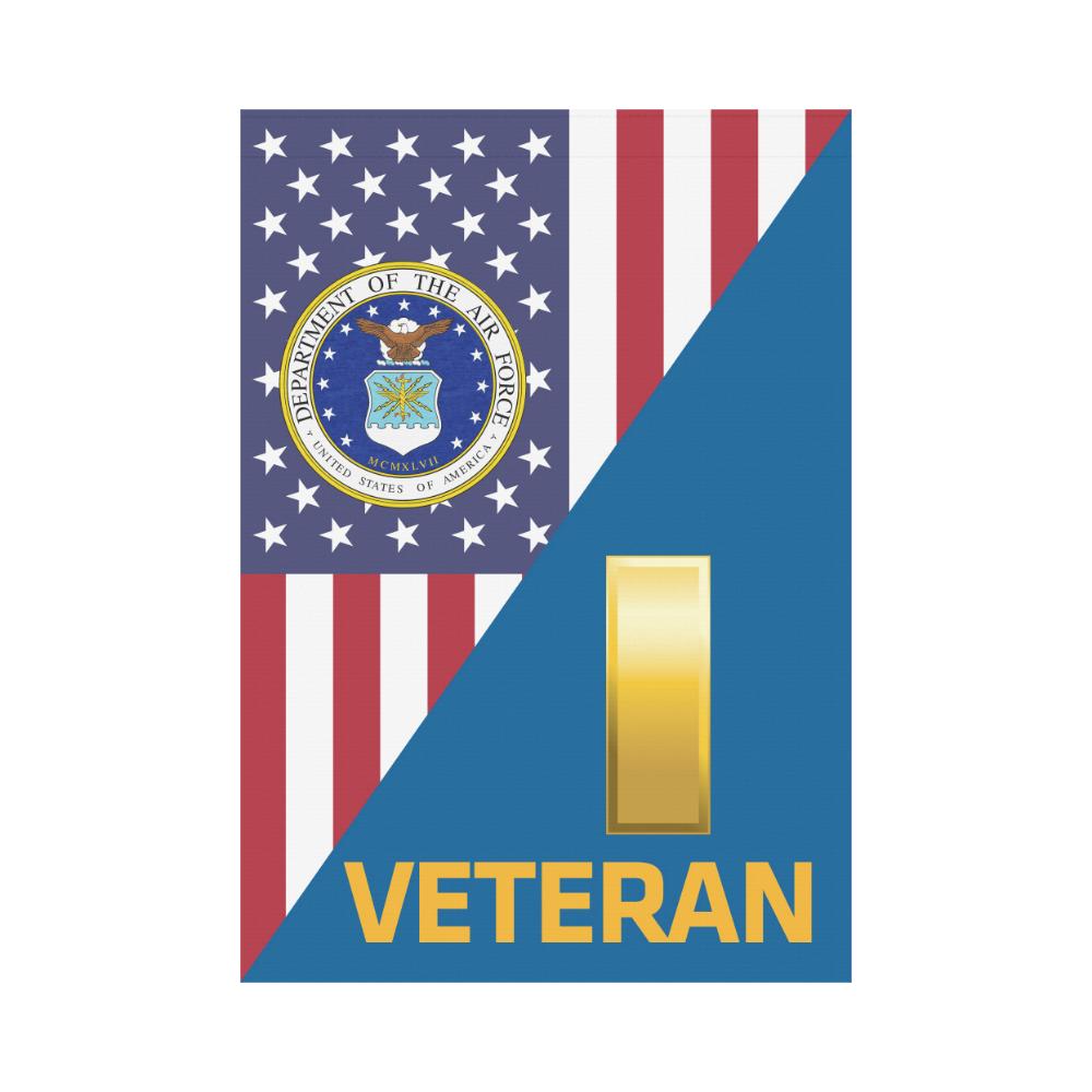 US Air Force O-1 Second Lieutenant 2d Lt O1 Veteran House Flag 28 inches x 40 inches Twin-Side Printing-HouseFlag-USAF-Ranks-Veterans Nation