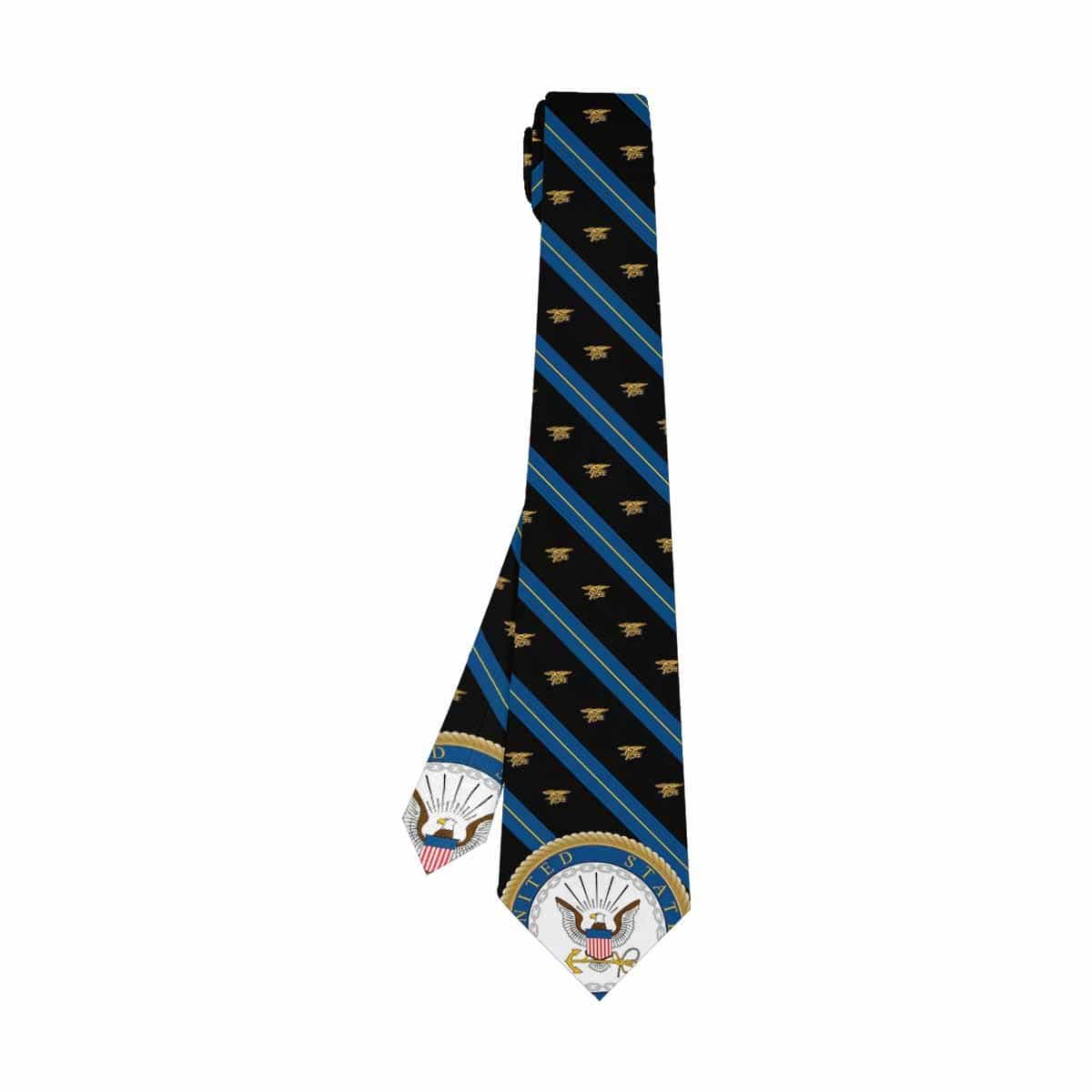 US Navy Special Warfare Badge Classic Necktie (Two Sides)-Necktie-Navy-Badge-Veterans Nation