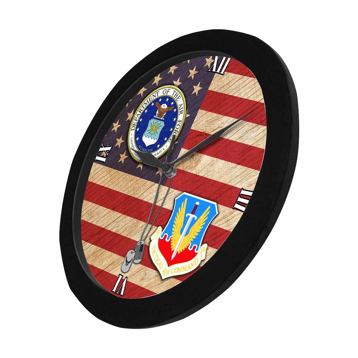 US Air Force Tactical Air Command Wall Clock-WallClocks-USAF-Shield-Veterans Nation