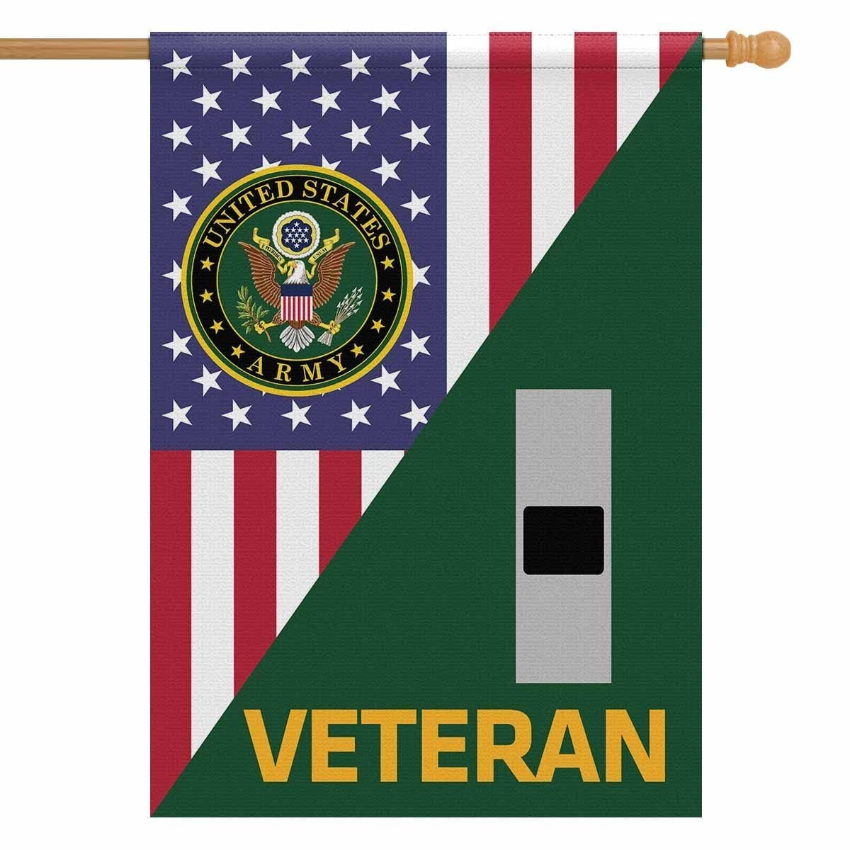 US Army Veteran Insignia With America Flag House Flag 28 Inch x 40 Inch Twin-Side Printing-HouseFlag-Army-Veterans Nation