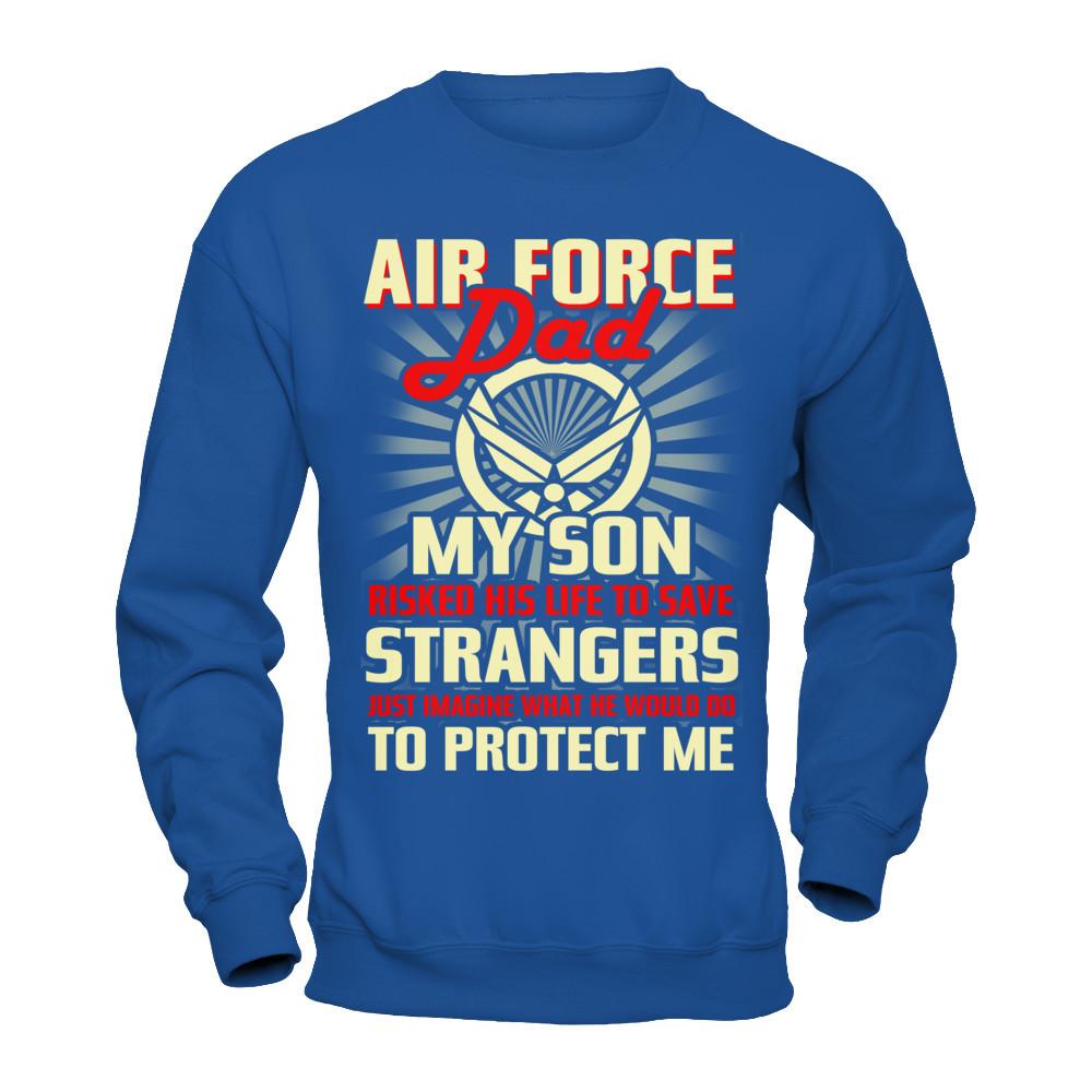 Air Force Dad - Gift Father's Day T Shirt-TShirt-USAF-Veterans Nation