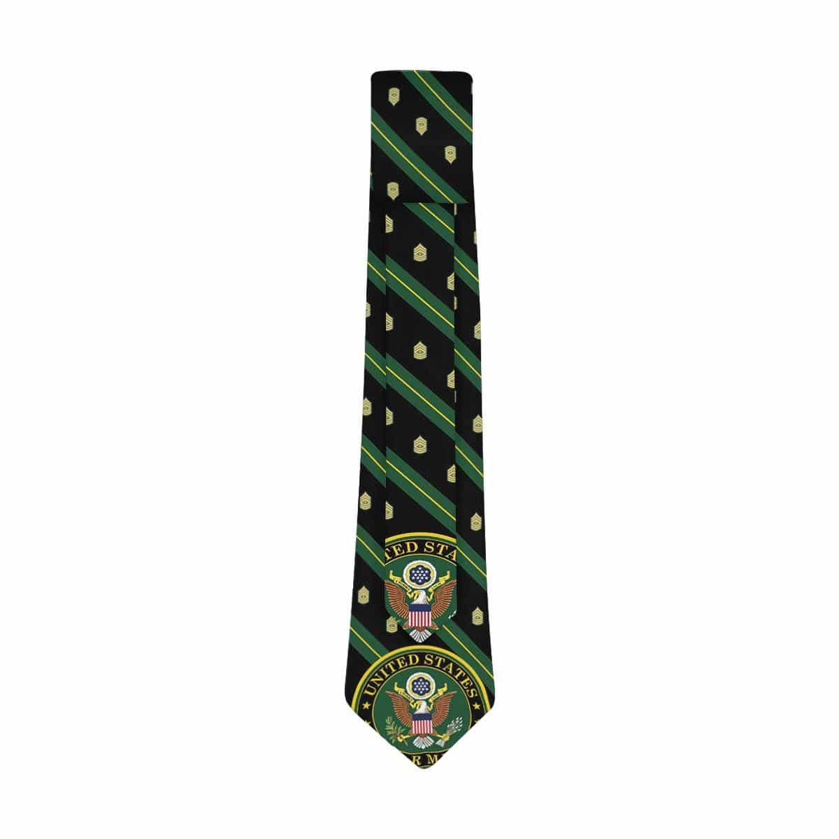 US Army E-9 SMA Classic Necktie (Two Sides)-Necktie-Army-Ranks-Veterans Nation