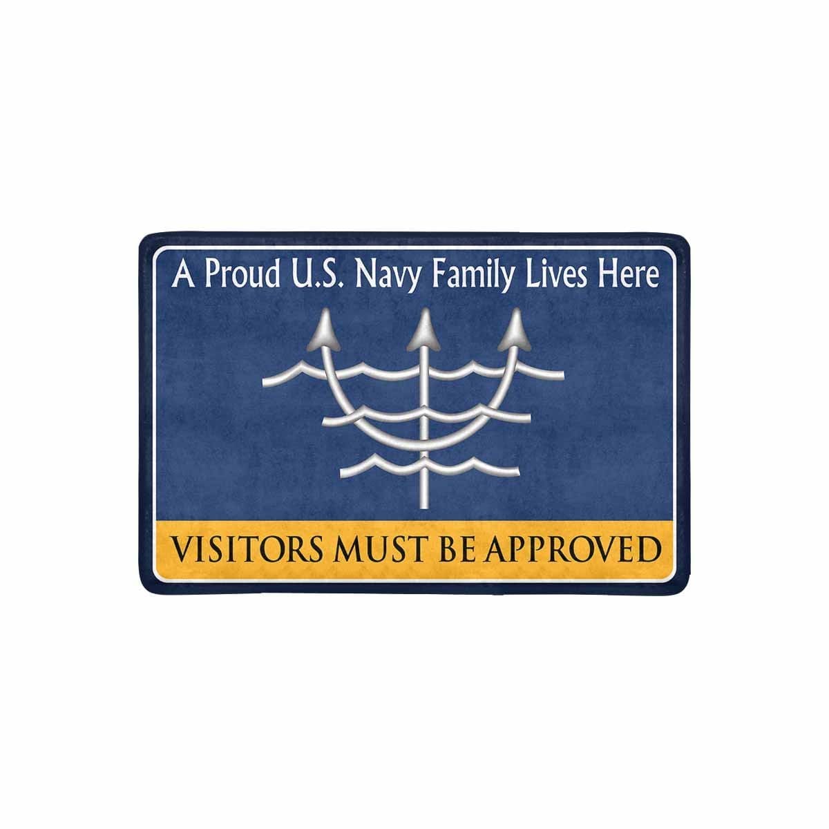 Navy Ocean Systems Technician Navy OT Family Doormat - Visitors must be approved (23,6 inches x 15,7 inches)-Doormat-Navy-Rate-Veterans Nation