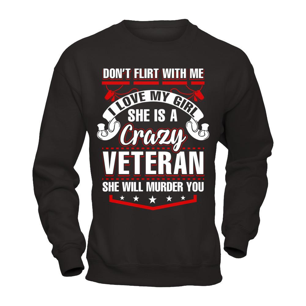 Military T-Shirt "I love My Crazy Veteran"-TShirt-General-Veterans Nation