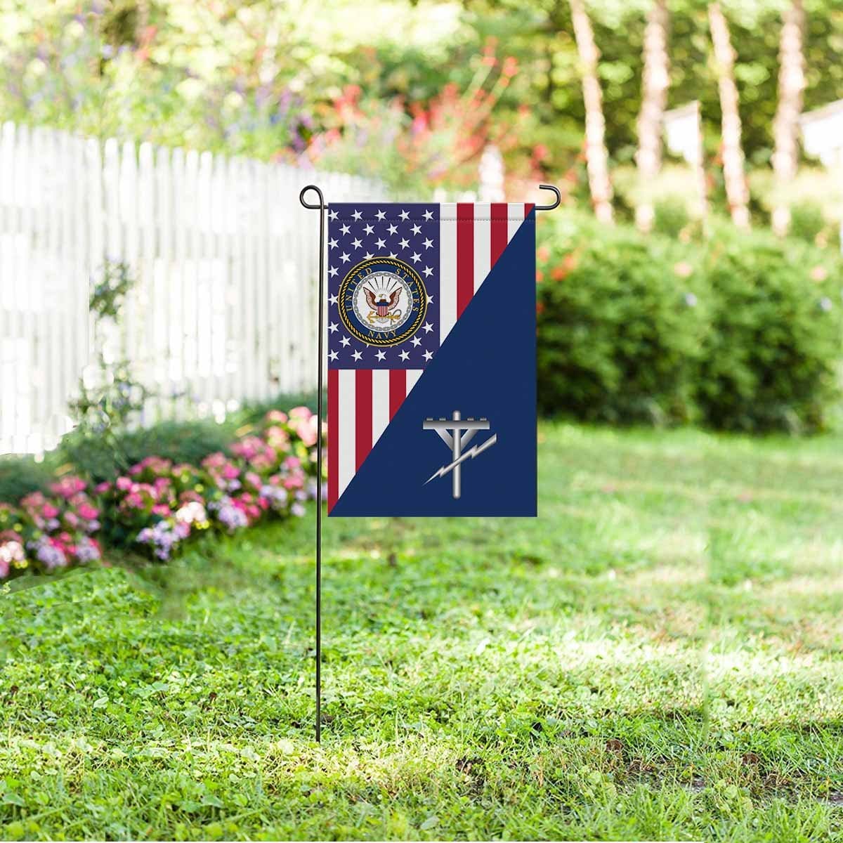 US Navy Construction Electrician Navy CE Garden Flag/Yard Flag 12 inches x 18 inches Twin-Side Printing-GDFlag-Navy-Rate-Veterans Nation