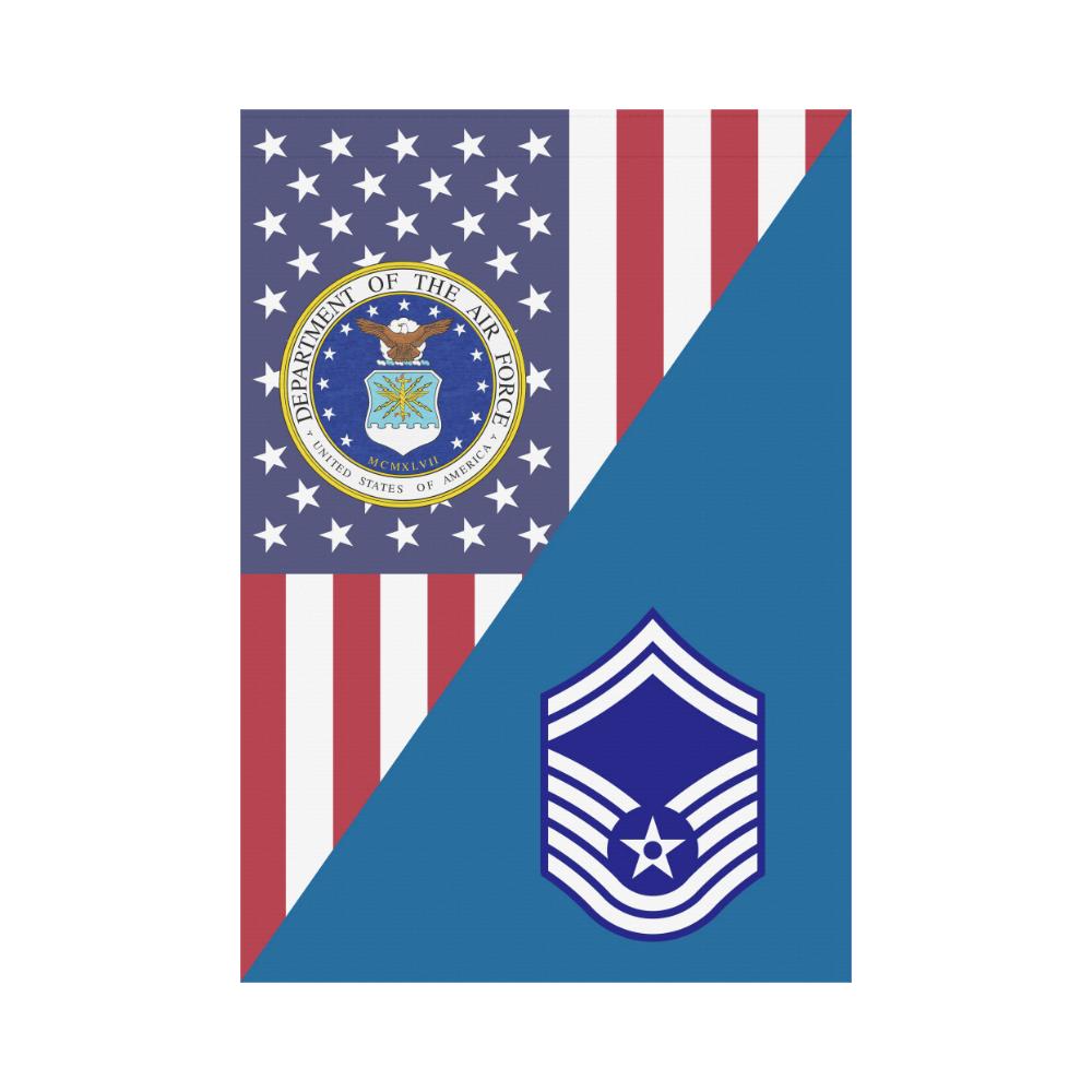 US Air Force E-8 Senior Master Sergeant SMSgt House Flag 28 inches x 40 inches Twin-Side Printing-HouseFlag-USAF-Ranks-Veterans Nation