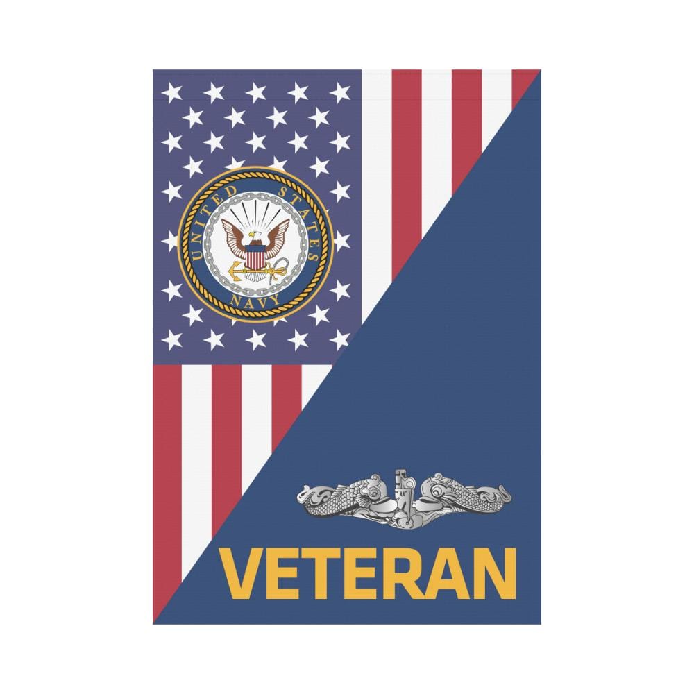 US Navy Submarine Enlisted Veteran House Flag 28 inches x 40 inches Twin-Side Printing-HouseFlag-Navy-Badge-Veterans Nation